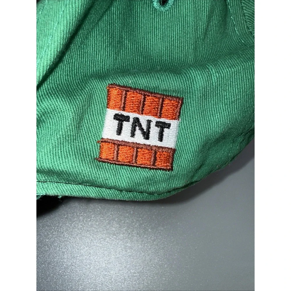 Jinx Minecraft Creeper Mob TNT‎ Youth Hat Green Checkered Snapback Baseball Cap